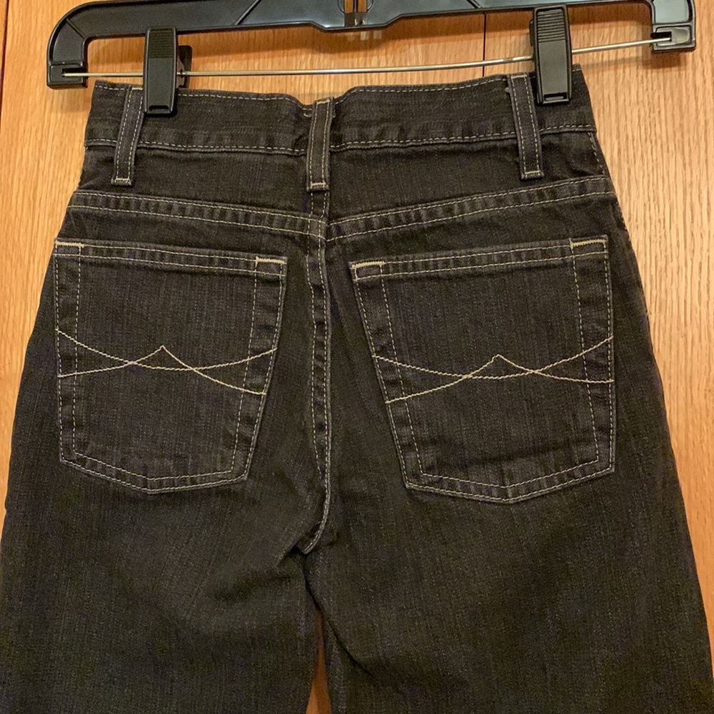 Ruff Hewn gray black 8 slim boy’s cotton denim jeans button zip like new